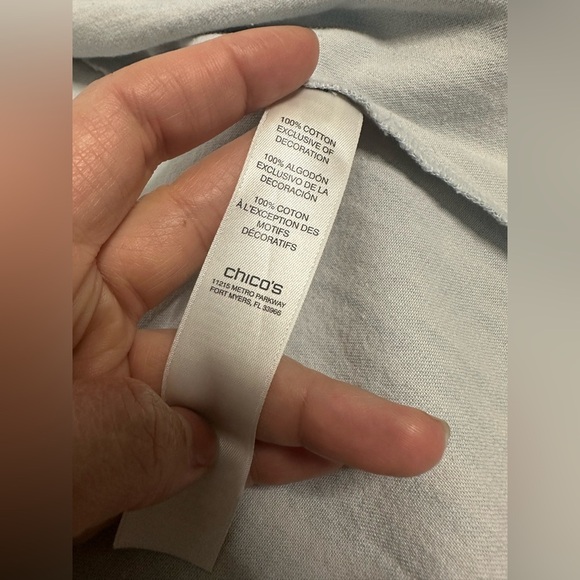 Chico's Gray Cape with Sparkly Shoulder Details size 3 or L - Picture 10 of 12